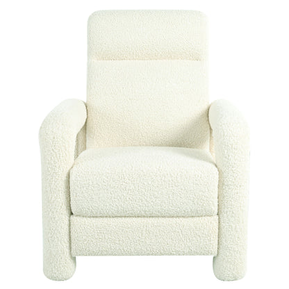 Push Back Recliner Armchair Upholstered Recliner Chair Single Sofa With Adjustable Backrest Noble House