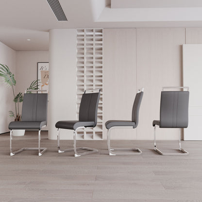 Modern Dining Chairs With Padded Seat, High Back Home Essentials