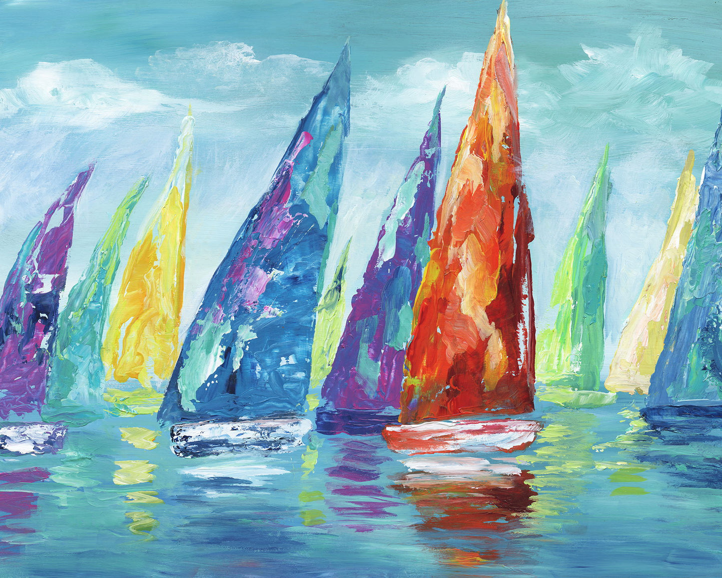 Fine Day Sailing II By Nan - Wall Art - Blue