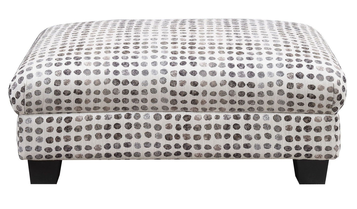 Andie - Ottoman - Ink Dot Emerald Home