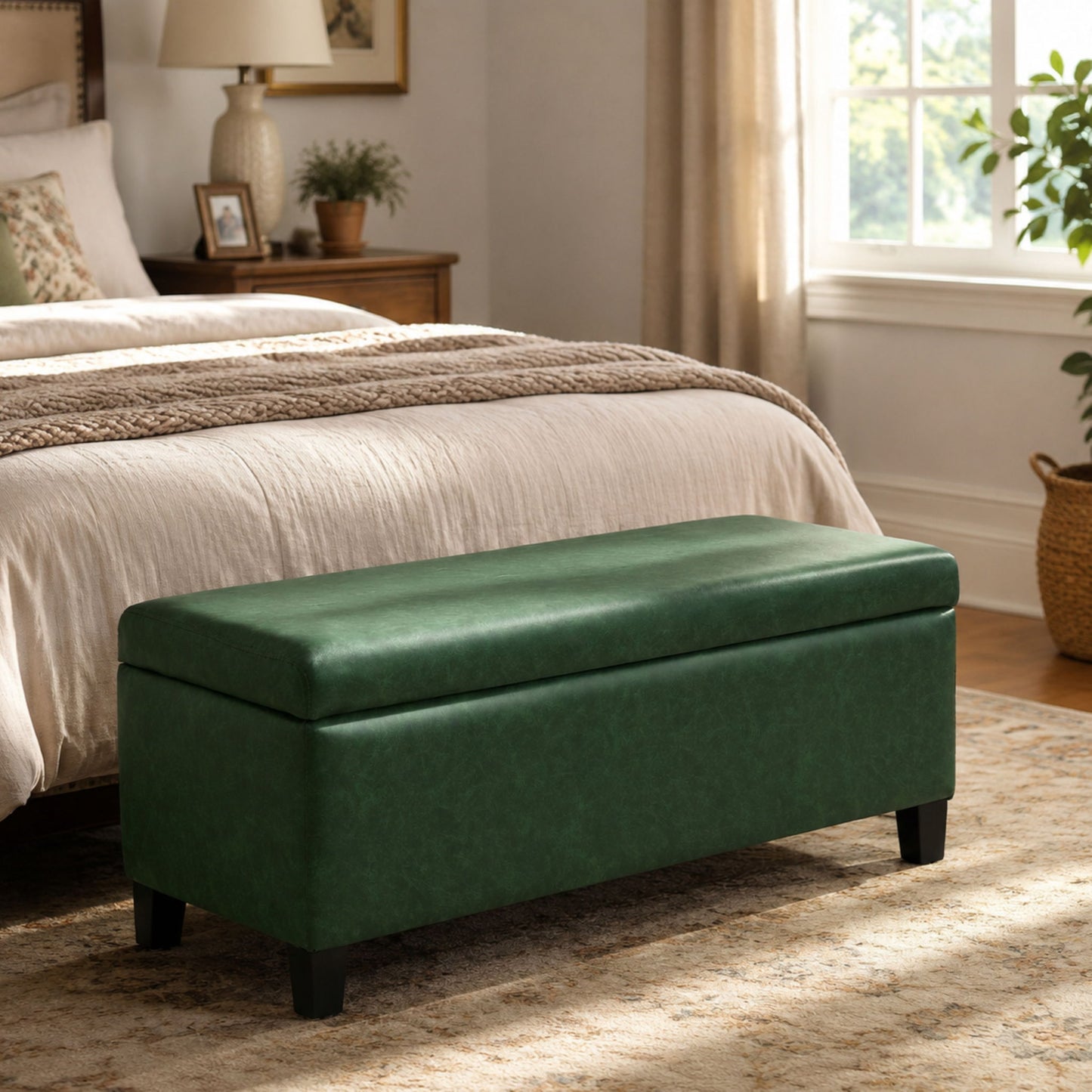 Storage Ottoman With Flip Top Lid Noble House