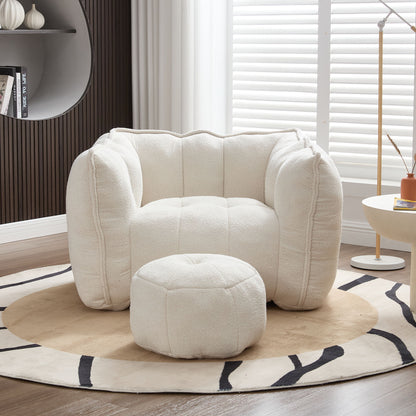Soft Chenille Bean Bag Chair With High Resilient Foam Home Essentials