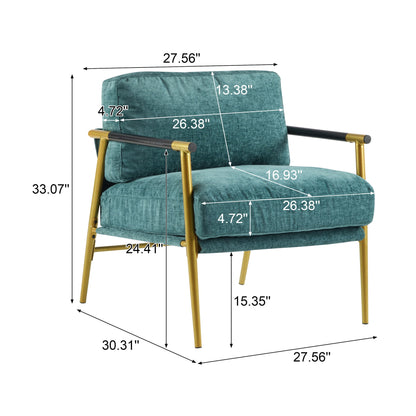 Modern Accent Chair With Cushions, Cozy Seating Noble House