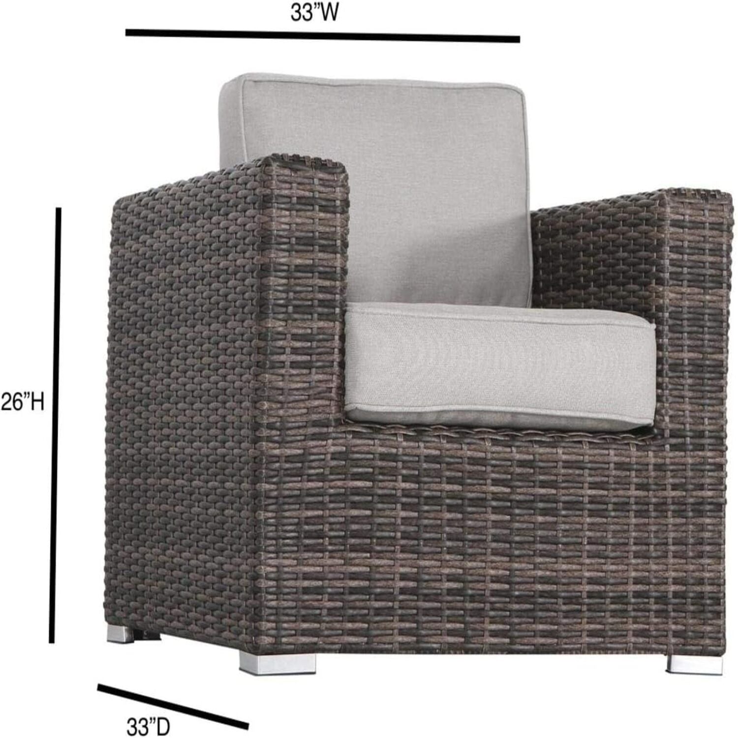 2 Person Seating Set With Cushions LSI Patio Furniture