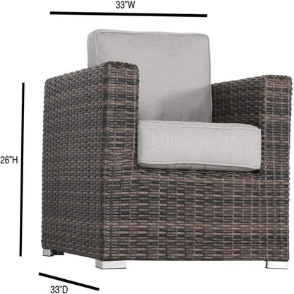 2 Person Seating Set With Cushions LSI Patio Furniture