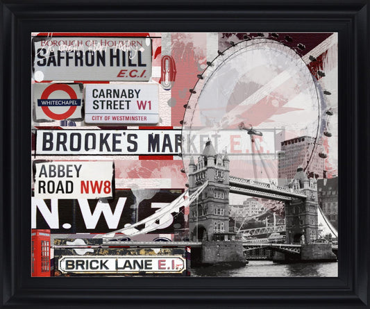 London Fusion - 28" x 34" Framed Wall Art Classy Art