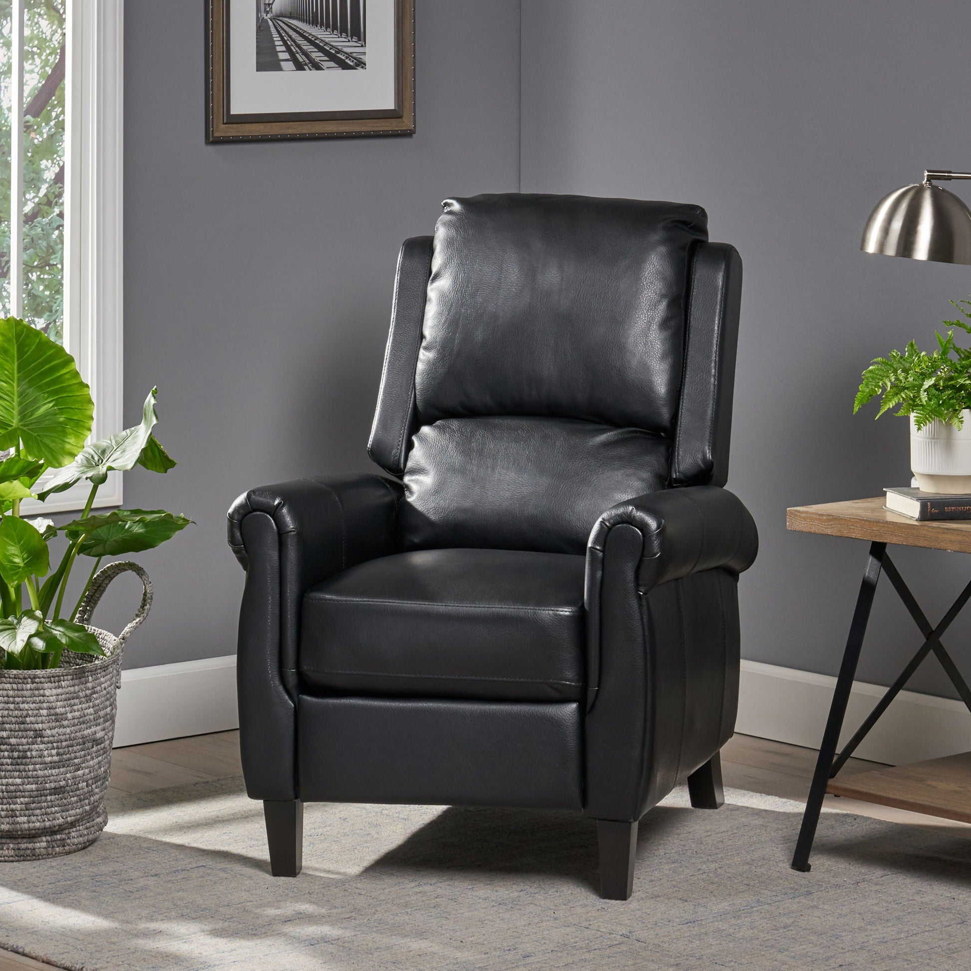 Contemporary Push Back Recliner Chair Noble House