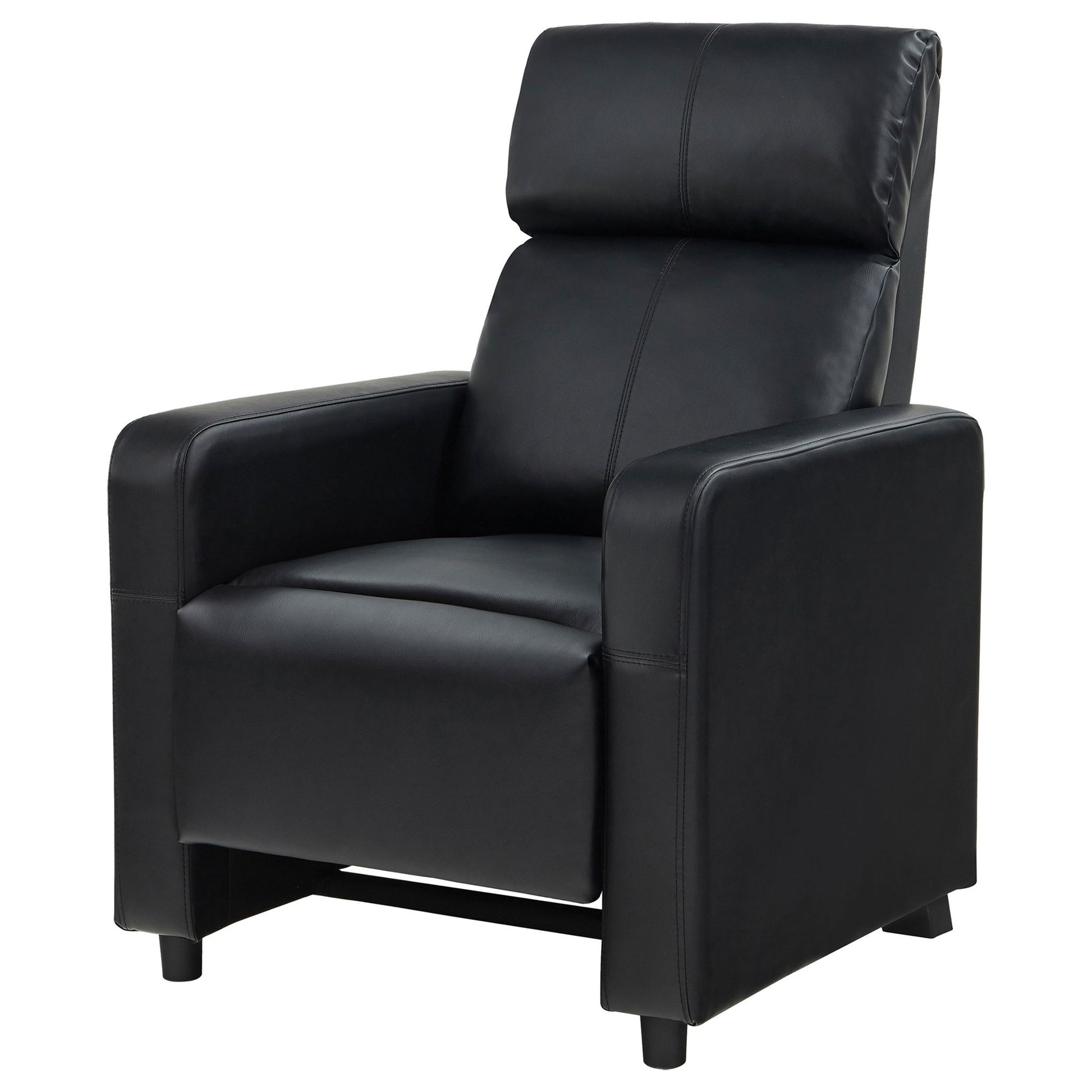 Push Back Recliner - Black Furniture Max
