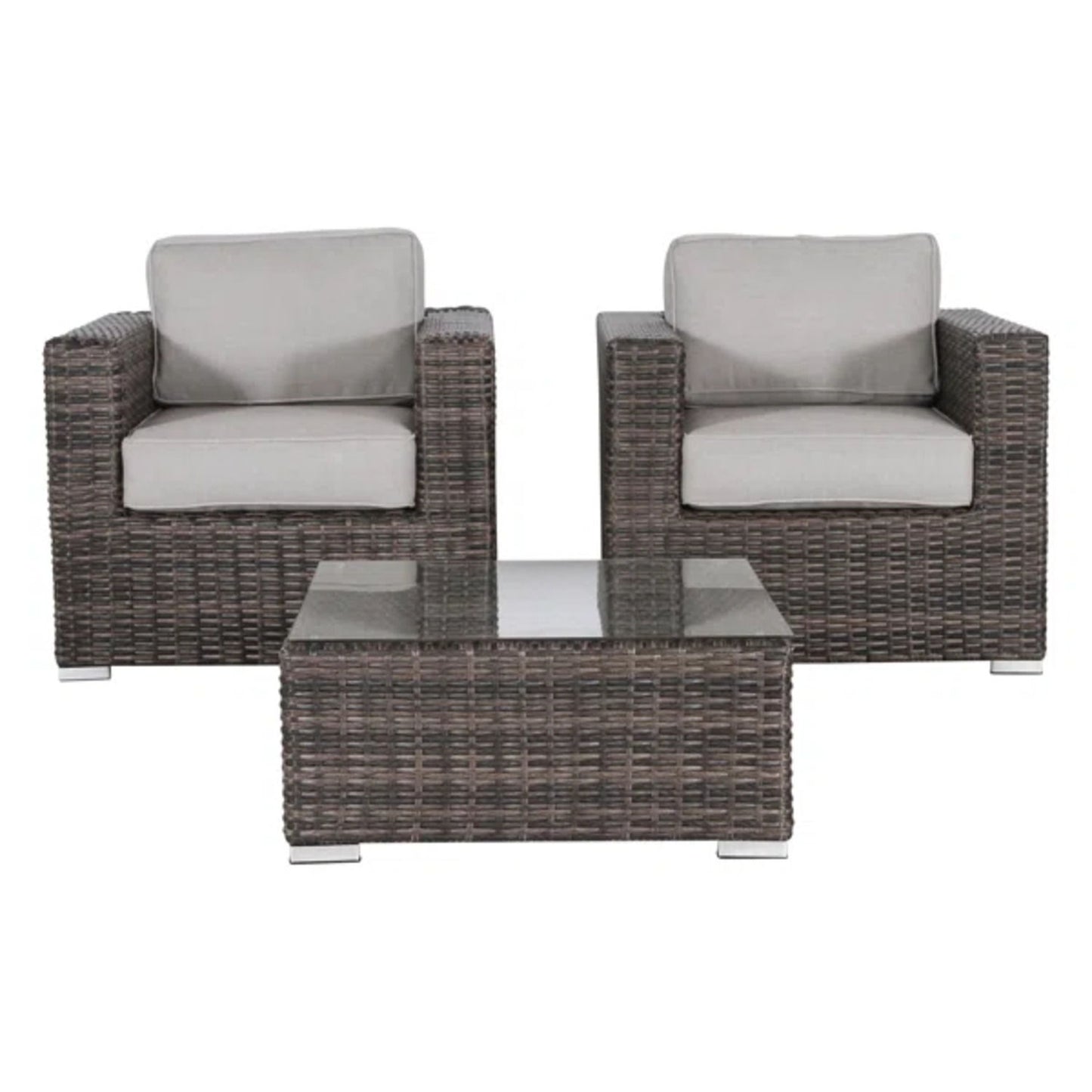 2 Person Seating Set With Cushions LSI Patio Furniture