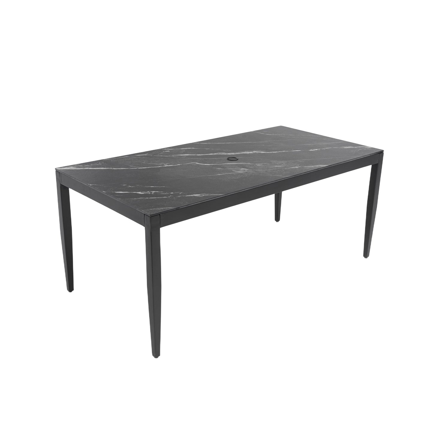 Outdoor Modern Patio Dining Table, Post Tapered Legs, Weatherproof & Rust Free Life Outside