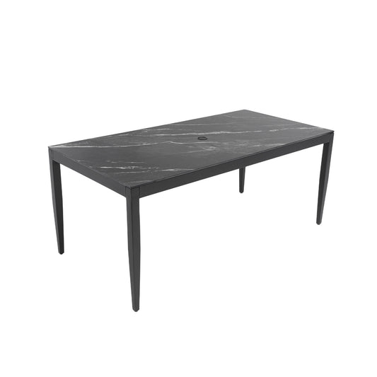 Outdoor Modern Patio Dining Table, Post Tapered Legs, Weatherproof & Rust Free Life Outside