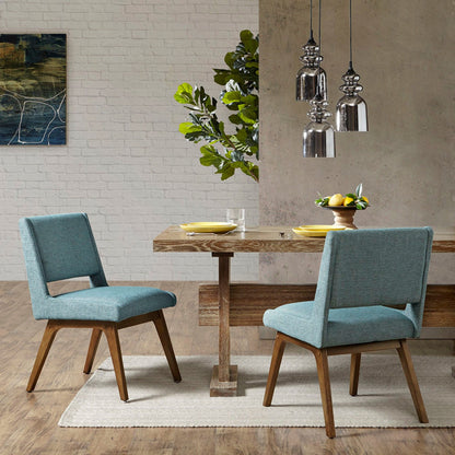 Dining Chair With Upholstered Seat And Back (Set of 2) - Blue JLA