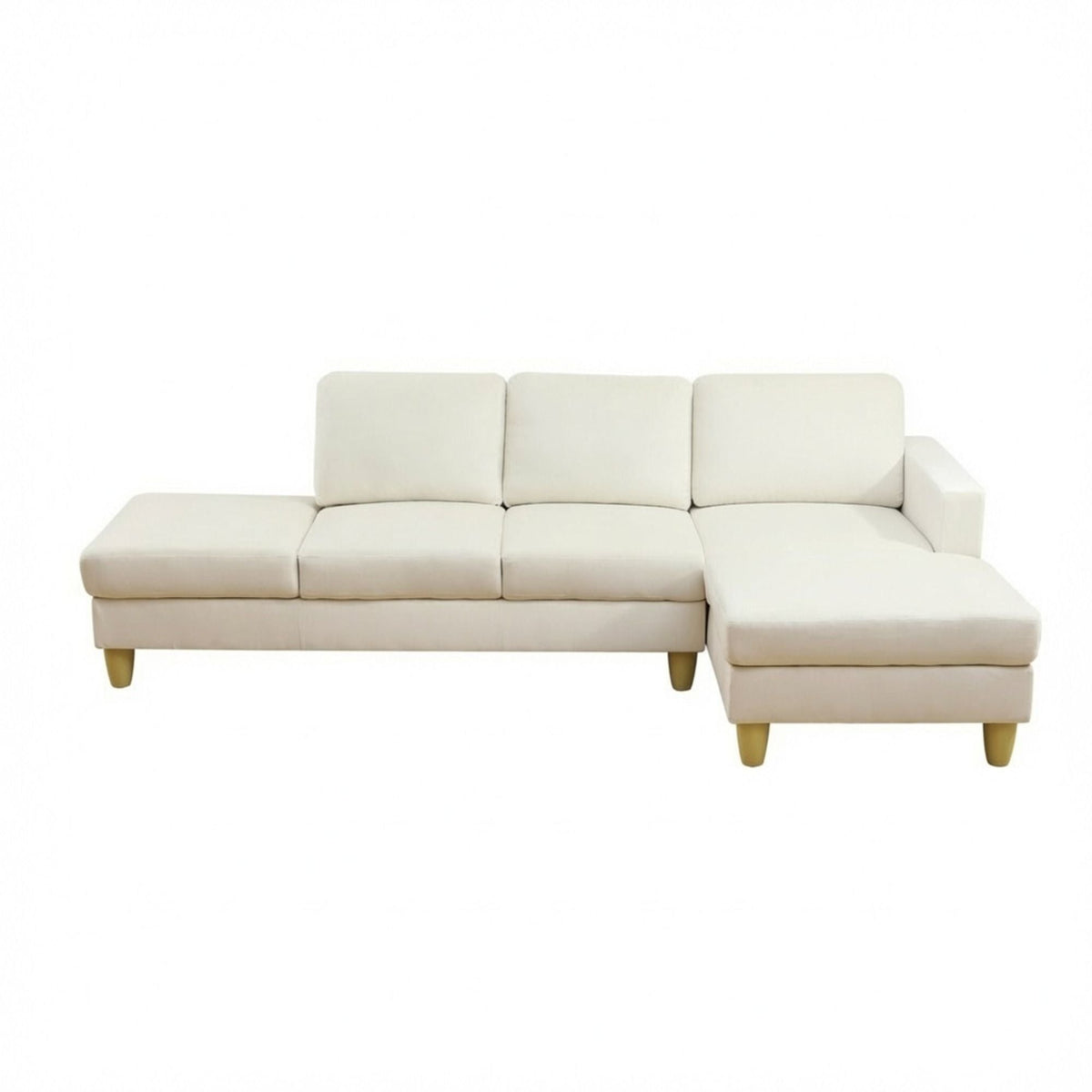 L - Shaped Sectional Sofa With Chaise & Ottoman Home Essentials