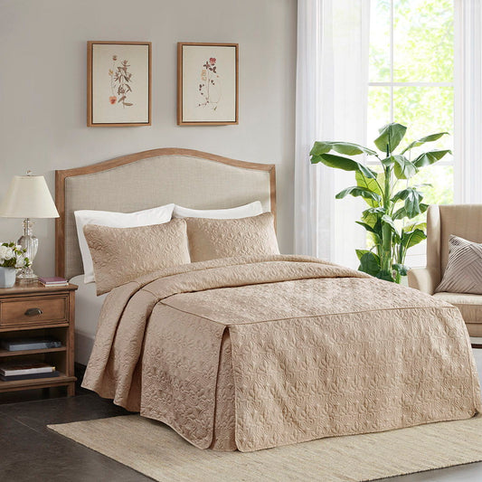 Quebec - King Fitted Bedspread (Set of 3) - Neutral