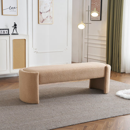 Simple Long Ottoman Bench - Light Camel Noble House