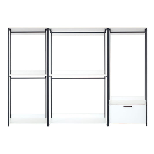Fiona - Freestanding Walk In Closet System With Metal Frame Melamine - White Home Essentials