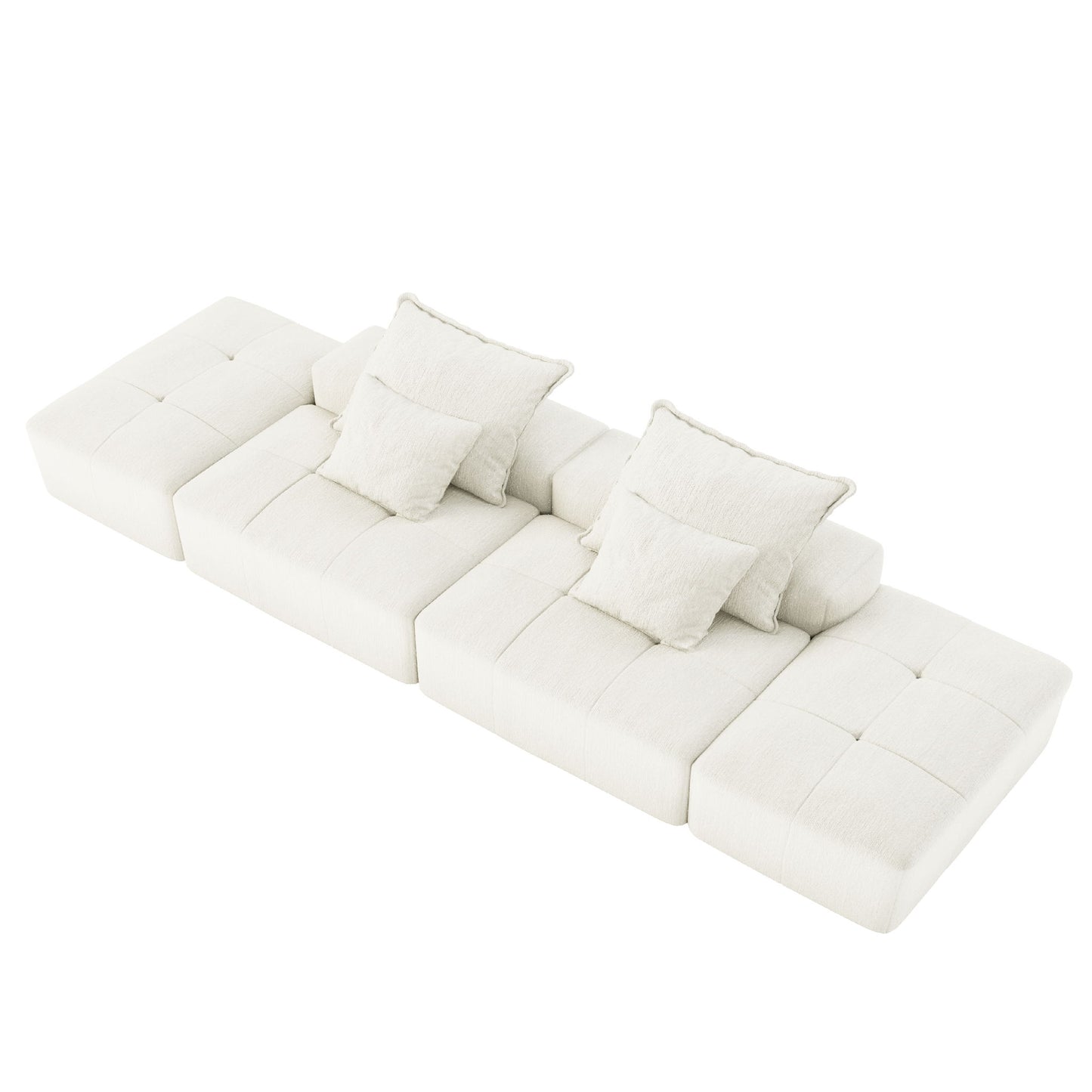 Modern Oversized Diy Combination Modular Sectional Sofa With Pillows Home Essentials