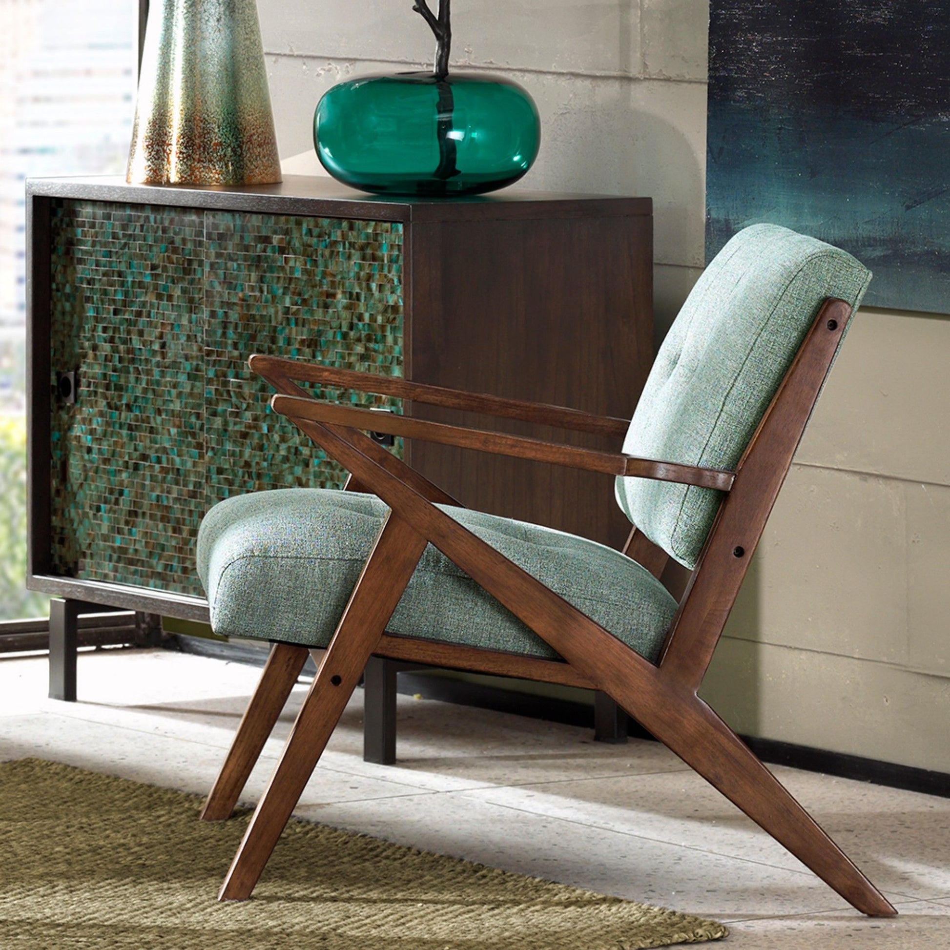 Lounge Chair With Tufted Upholstery And Solid Frame JLA