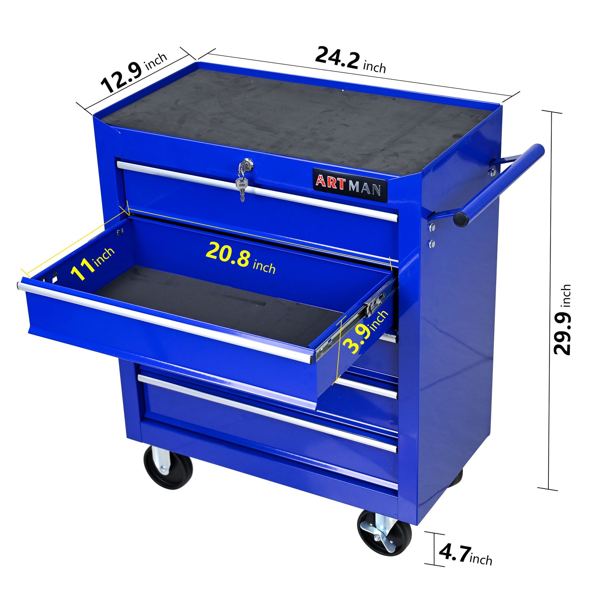 Multifunctional Tool Cart With Wheels And Drawers Daily Nest