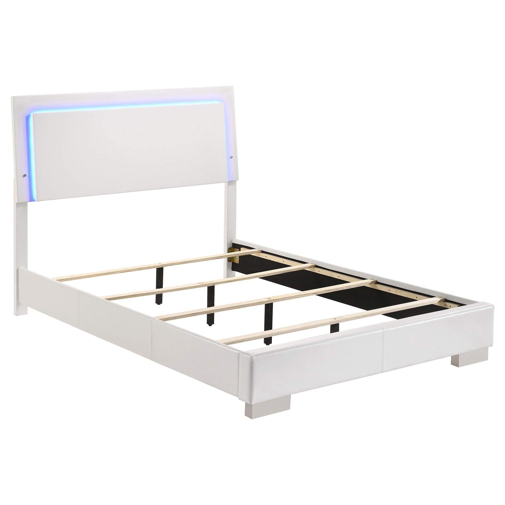 Felicity - LED Panel Bed With Built In Lighting Furniture Max