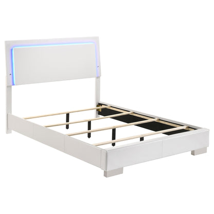 Felicity - LED Panel Bed With Built In Lighting Furniture Max