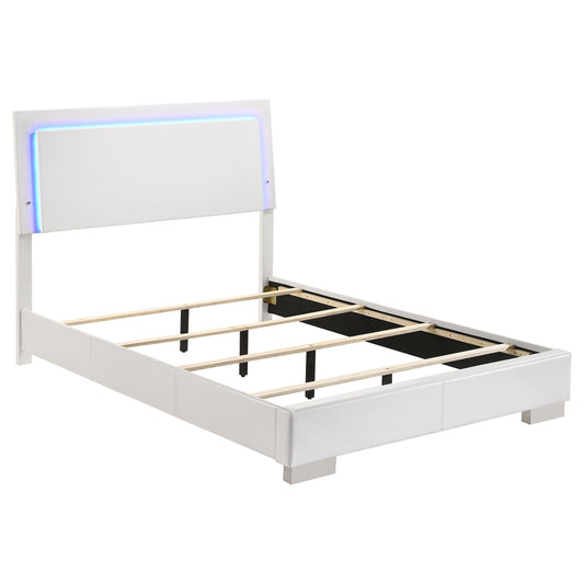 Felicity - LED Panel Bed With Built In Lighting Furniture Max