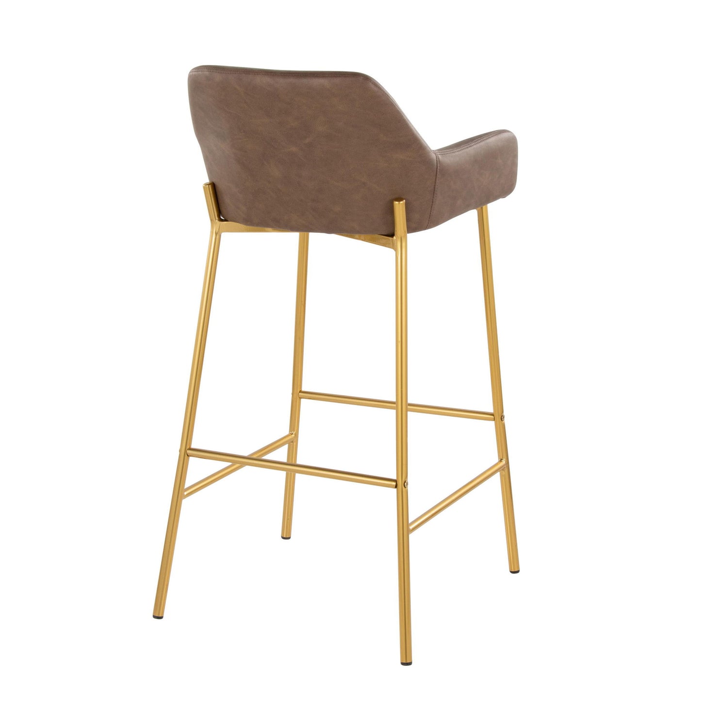 Daniella - Contemporary / Glam Fixed Height Bar Stool (Set of 2) Lumi Source