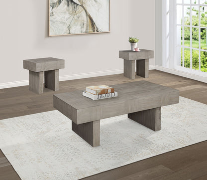 Crawley - Table Set (Coffee & 2 End Tables) - Light Brown Crown Mark