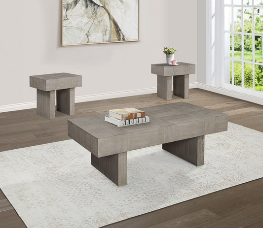 Crawley - Table Set (Coffee & 2 End Tables) - Light Brown Crown Mark