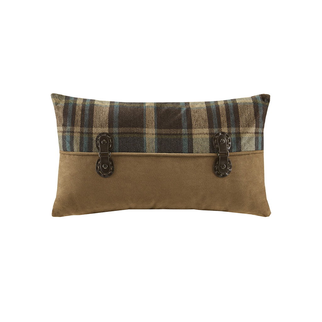 Hadley Plaid Pieced Oblong Pillow - Multi