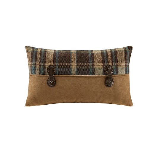 Hadley Plaid Pieced Oblong Pillow - Multi