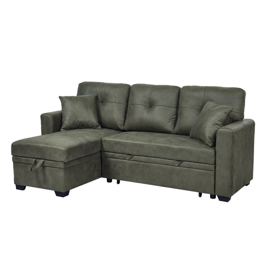 Sectional Sofa With Pull Out Bed, Reversible Chaise