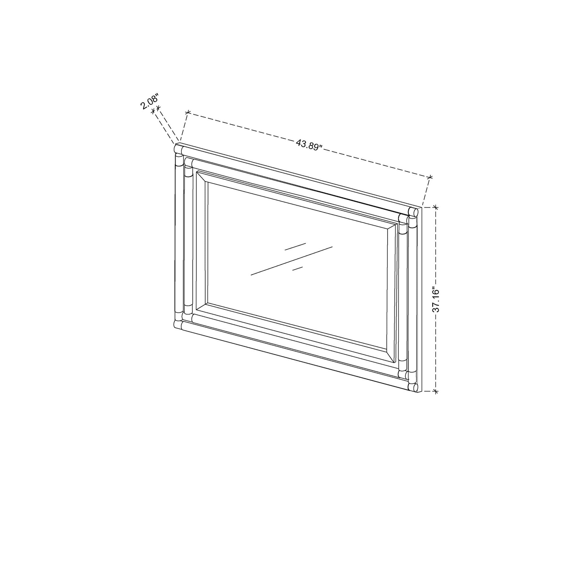 Laura - Mirror With LED Light And Sleek Frame - Silver Global Furniture USA