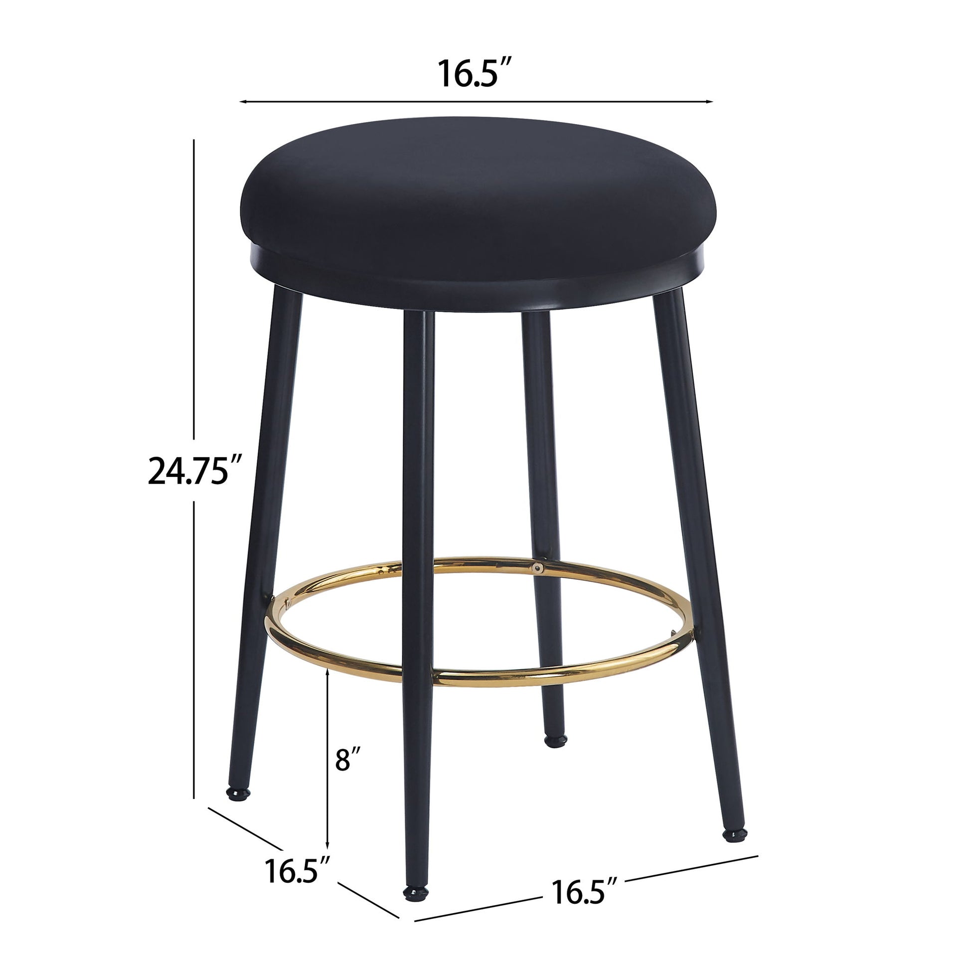 Stylish Design Counter Stools (Set of 2) Noble House