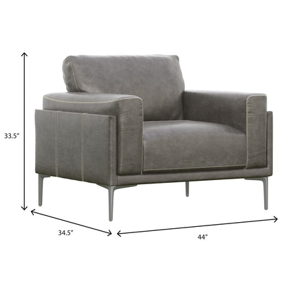 Transitional Fabric Chair - Dark Gray Emerald Home