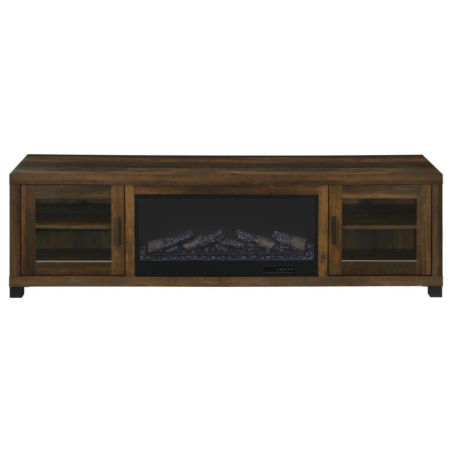 Havering - 71" TV Stand Fireplace Media Console - Dark Pine Coaster Fine Furniture