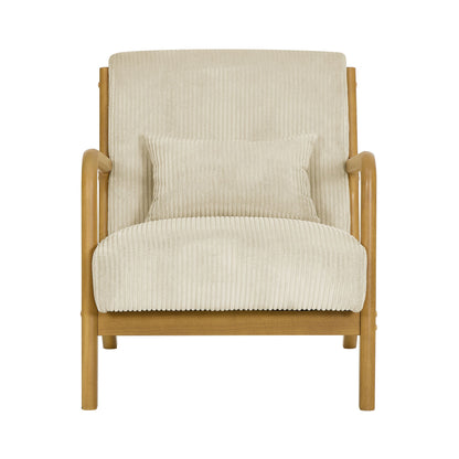 Upholstered Armchair With Back Support Pillow Home Essentials