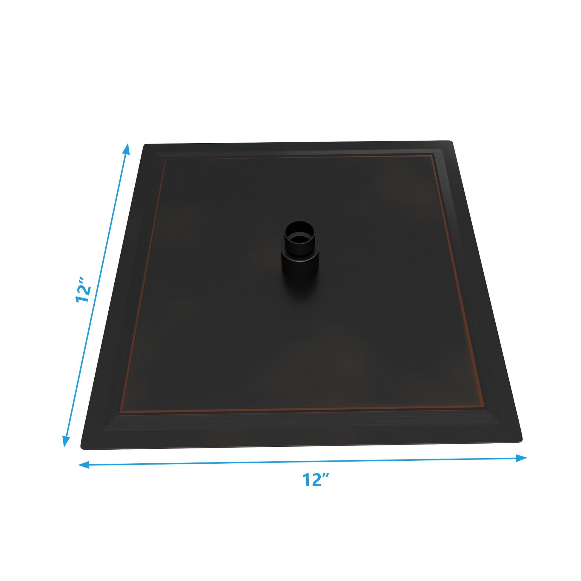 Luxury Rain Fixed Shower Head 12" Square Oil Rubbed Bronze Stainless Steel - Oil-Rubbed Bronze Daily Nest