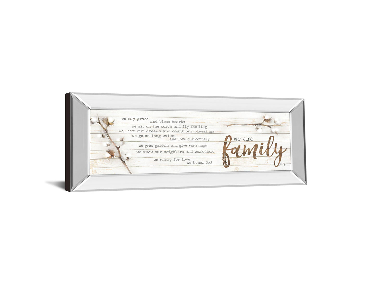 We Are Family By Marla Rae - Mirror Framed Print Wall Art - Beige