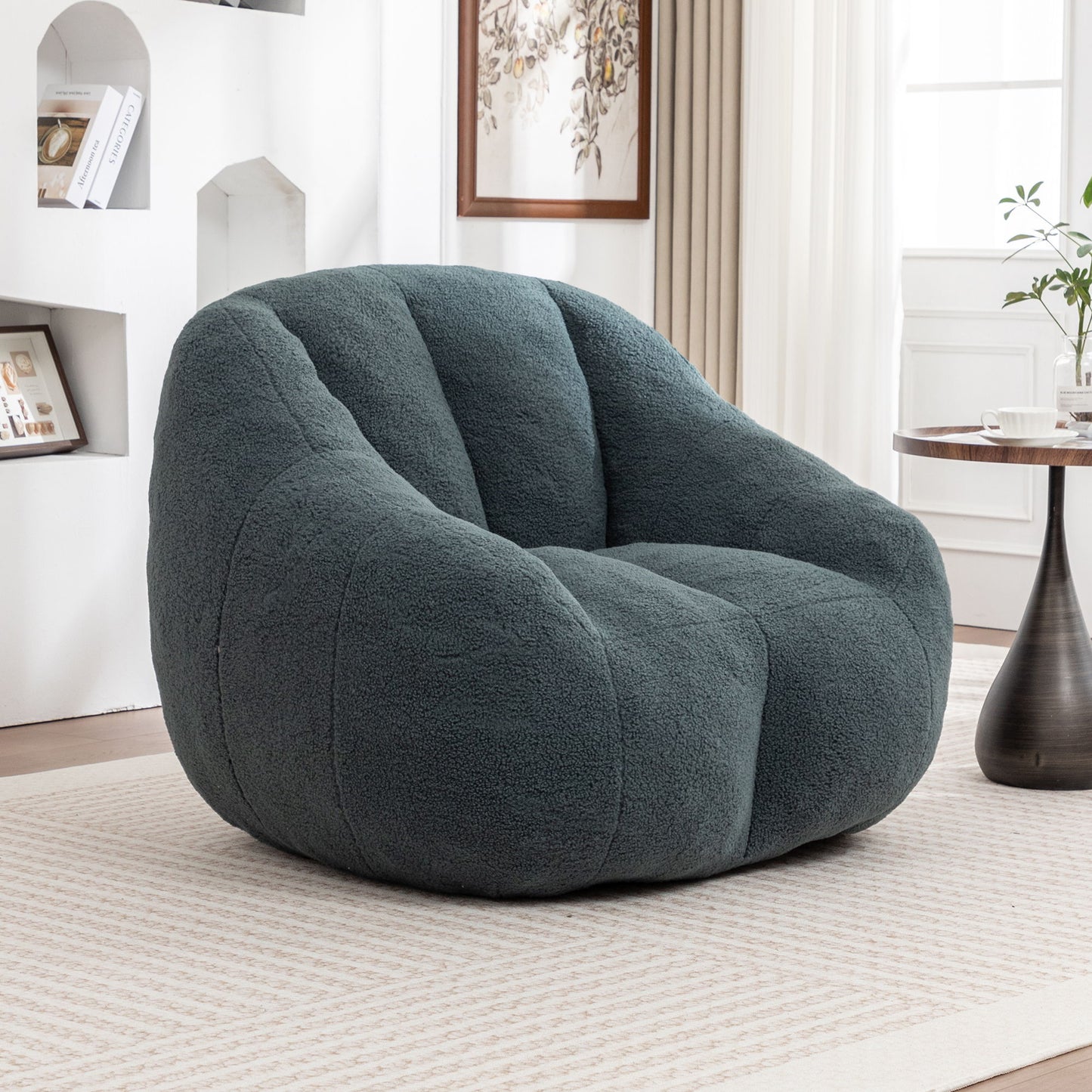 Comfy Bean Bag Chair With Memory Foam Filler, Tufted Soft Home Essentials