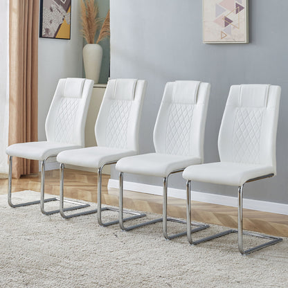 Modern Dining Chairs With Padded Seat, Metal Legs Home Essentials