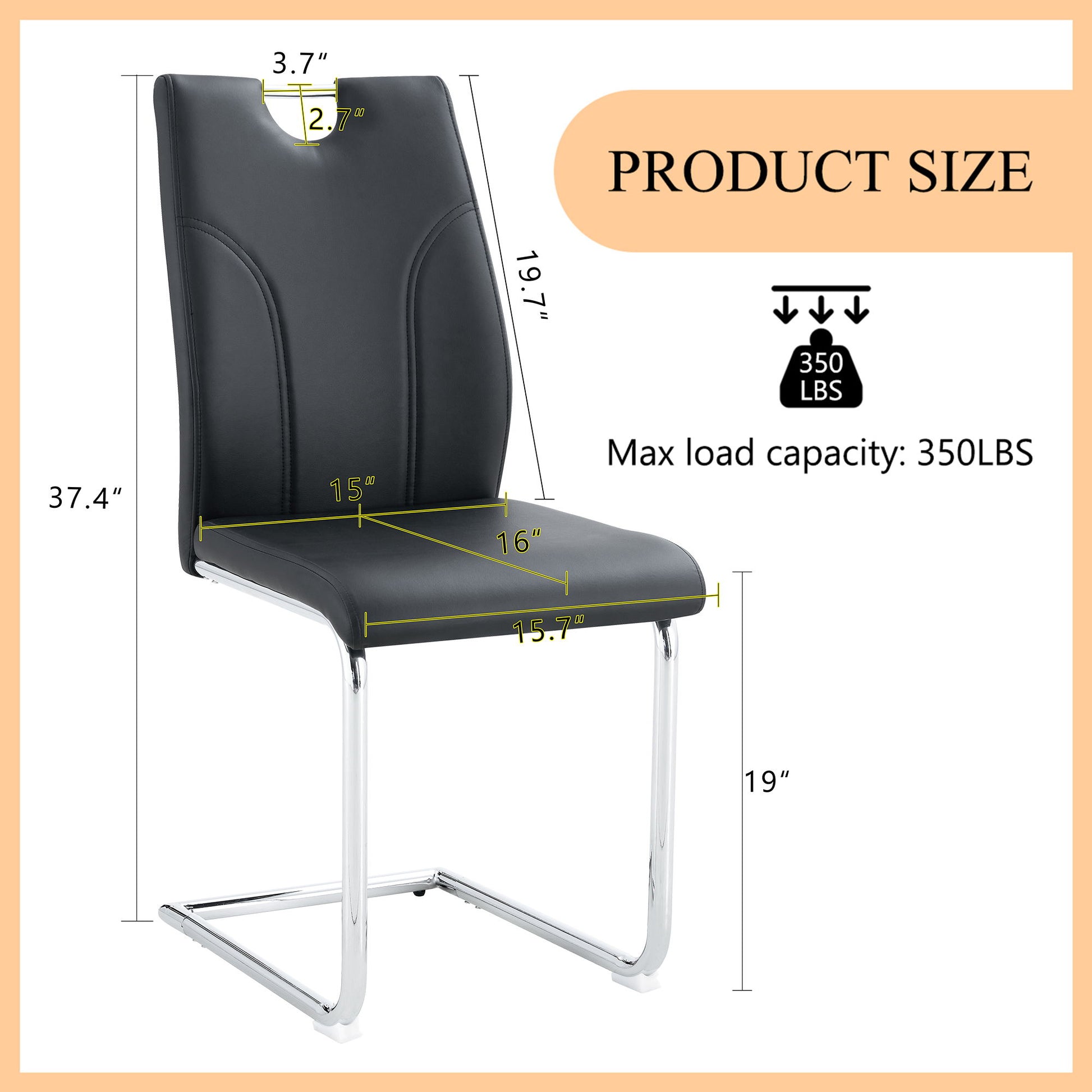 Light Luxury Bow Shaped Chairs With Electroplated Metal Legs, Sun And Stain Resistant, Dining Room And Living Room Set - Black Home Essentials