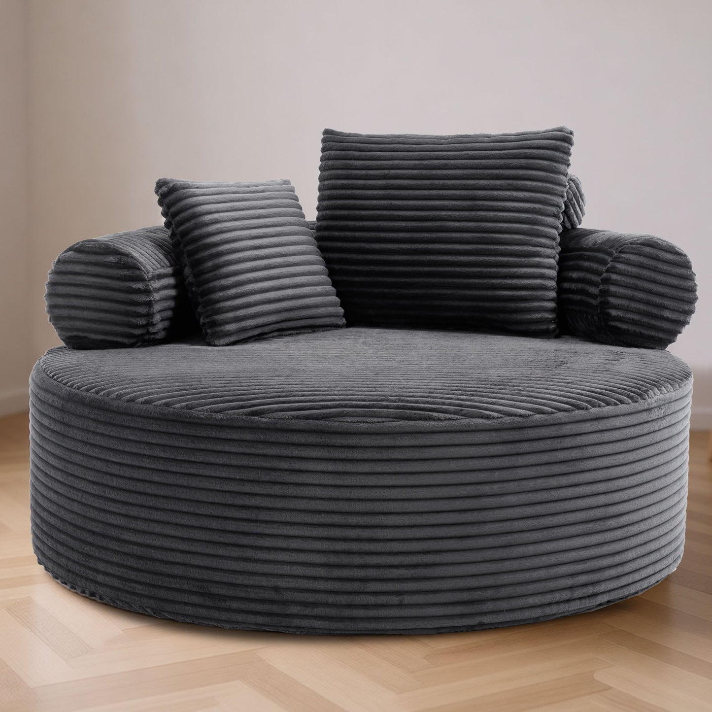 Round Sofa Bed With 3 Pillows For Living Room Home Essentials