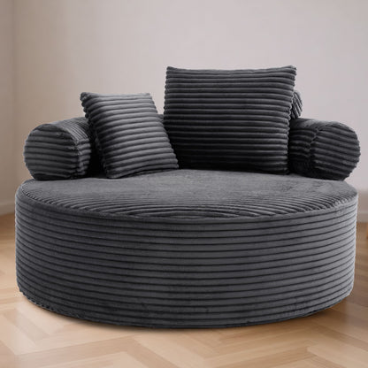 Round Sofa Bed With 3 Pillows For Living Room Home Essentials