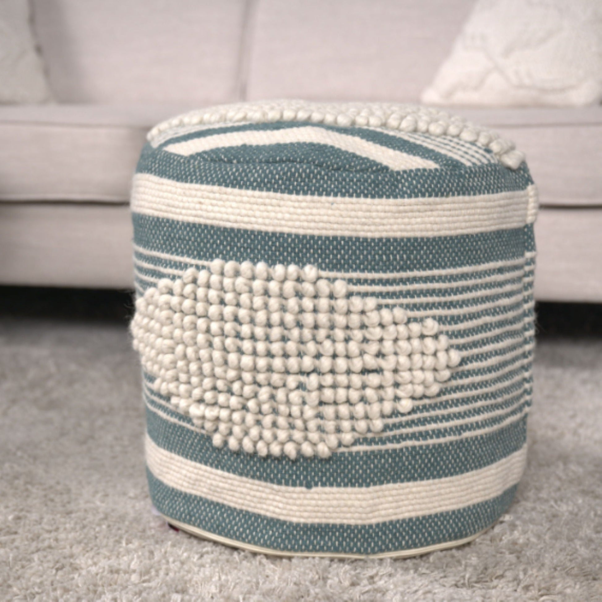 Diamond - Handcrafted Cylindrical Pouf Home Essentials