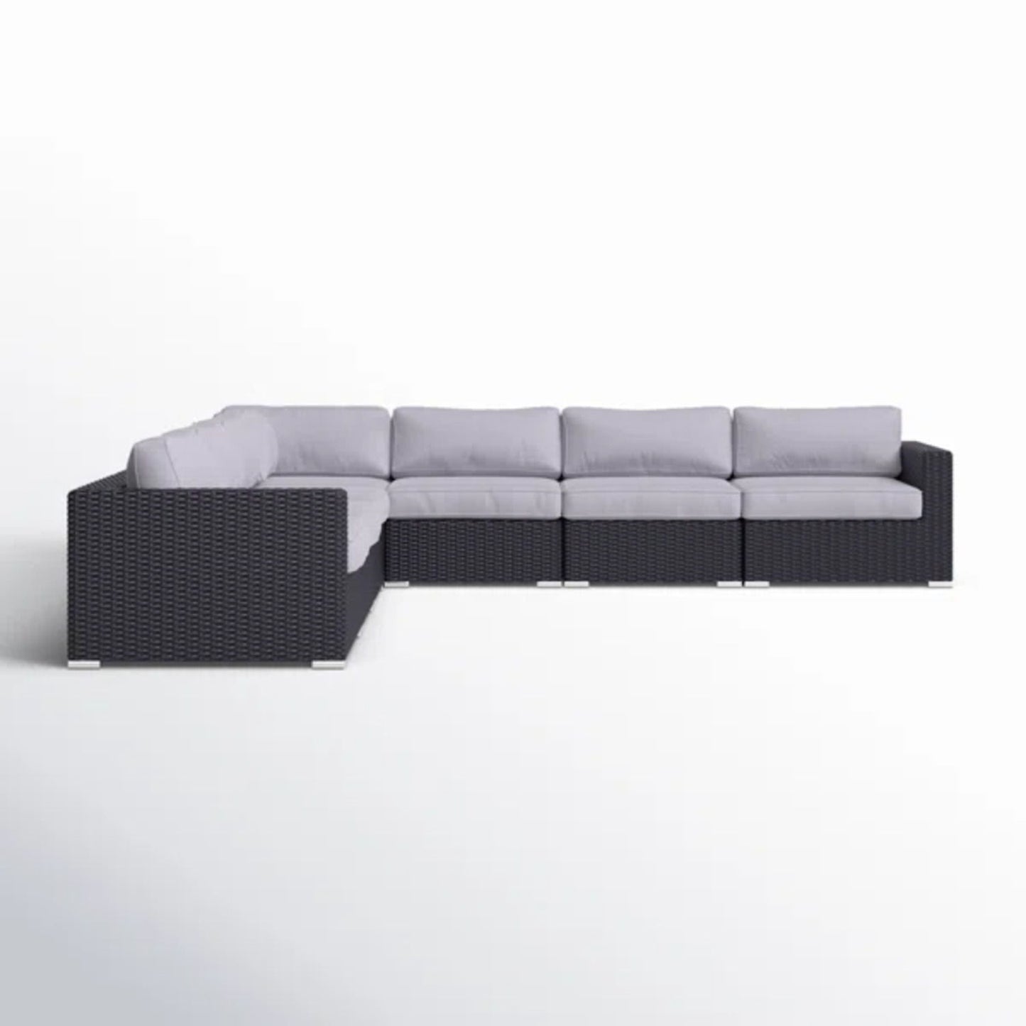 Luxurious Wicker Patio Sectional With Weather Resistant Sunbrella Cushions LSI Patio Furniture