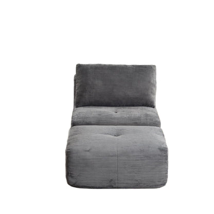 Single Chaise Longue With Movable Ottoman For Living Room Home Essentials