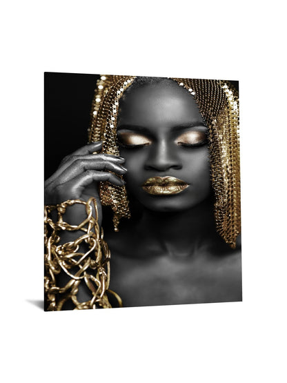 Floating Tempered Glass With Foil All In Gold - Dark Gray - Snoozhouse