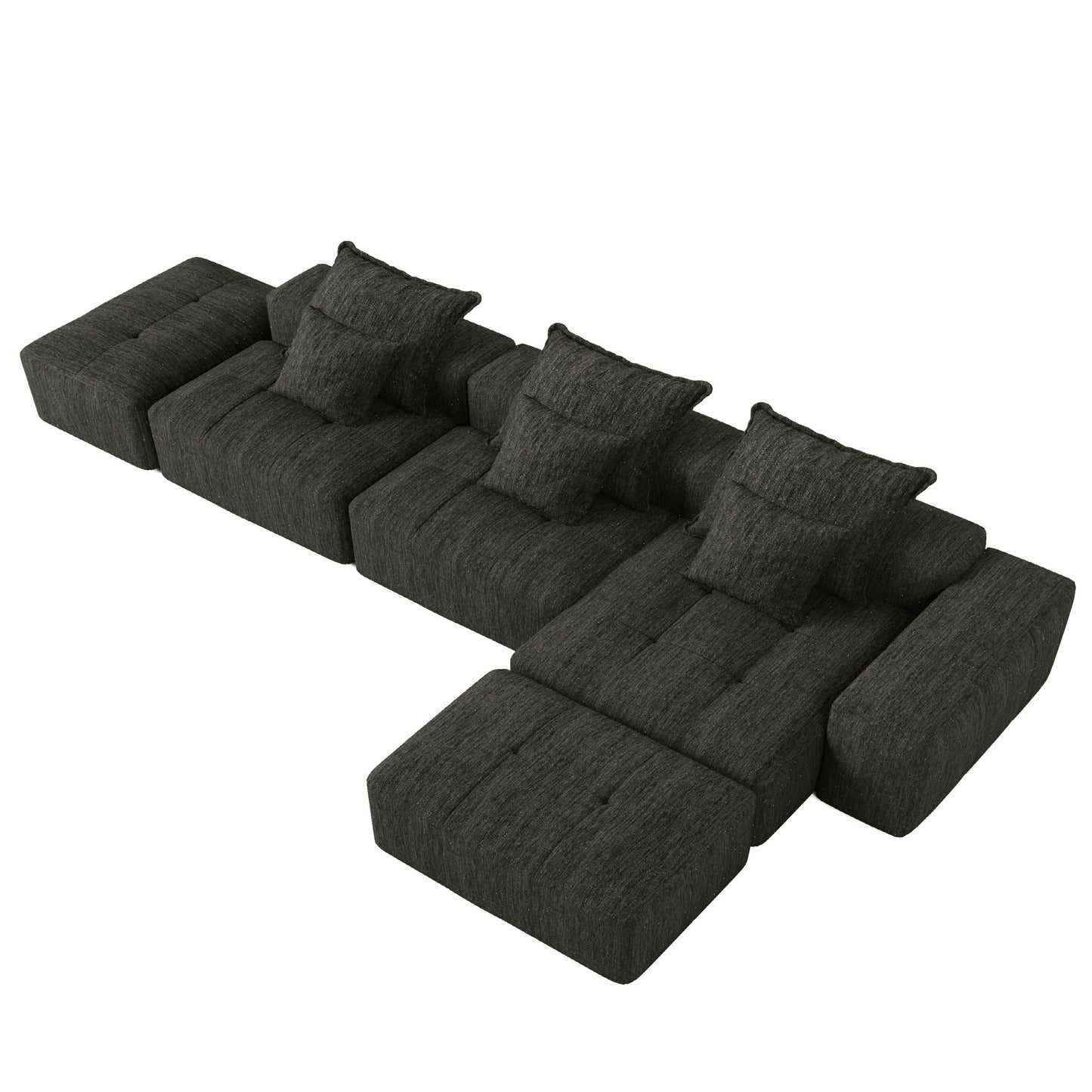 Modern Oversized Diy Combination Modular Sectional Sofa With Pillows Home Essentials