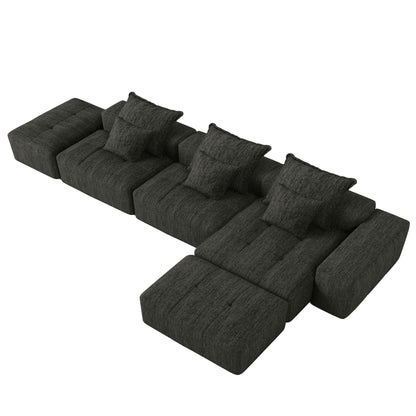 Modern Oversized Diy Combination Modular Sectional Sofa With Pillows Home Essentials